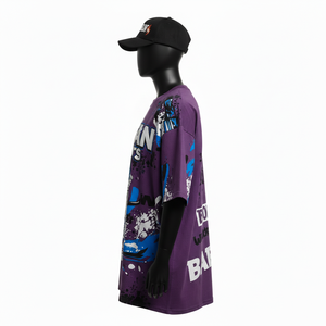 Camiseta Extra Grande para Mujer, Poliéster Premium GSM, Suave y Transpirable, Sublimación, Logotipo Personalizado, Ropa Urbana, Camisetas Extra Grandes de Algodón para Mujer - Product Image 3