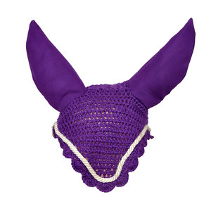 Bonnet d'oreille élégant en crochet pour cheval, léger, respirant, lavable, voile anti-mouches de qualité supérieure, fabriqué au Pakistan pour les compétitions - Product Image 6