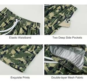 Wholesale Custom Solid Men's Casual Mesh <b>Shorts</b>-Eco-Friendly Quick Dry Breathable All Season for Fitness Sports - Product Image 2
