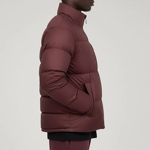 Custom Logo Men's Hooded Puffer Jacket Lightweight Winter <b>Bubble</b> <b>Coat</b> Warm Windproof Casual Outdoor Streetwear Outerwear - Product Image 3