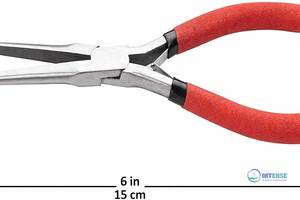 6 Inch Stainless Steel Needle Nose Pliers Precision Long Tapered Smooth Jaw Jewelry Tool <b>Wire</b> Bending <b>Craft</b> Repair Small Object - Product Image 4