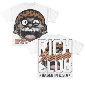 Camisetas personalizadas OEM ODM de color sólido con estampado DTG para hombre, manga corta, cuello redondo, estilo urbano, tela gruesa, informal, 100% algodón. - Product Image 2