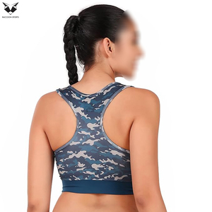 Active Wear Sublimation Bra Workout Fitness Full Coverage & High <b>Support</b> Breathable Women Fitness Breathable Solid Sports Bras - Product Image 2