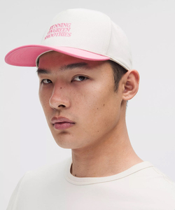 Casquette Snapback Running On Green Smoothies, blanche et rose, brodée, 6 panneaux, réglable, unisexe, décontractée - Product Image 2