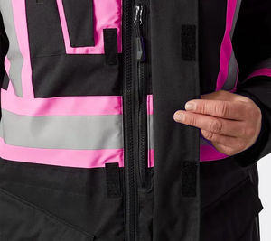 Vestes de travail d'hiver pour hommes personnalisées, imperméables, coupe-vent, respirantes, haute visibilité, bandes réfléchissantes robustes, vêtements de travail - Product Image 5