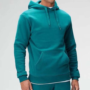<b>Men's</b> Hooded Sweatshirt Solid Color Regular Fit Casual Autumn Wear Knitted Breathable Design Fleece Material - Product Image 6