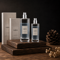 Flacon de parfum en verre carré haut de gamme personnalisable 30ml 50ml 100ml, avec logo OEM personnalisé, impression sérigraphiée, flacon en verre vide