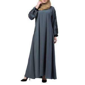 Fashionable Open Women Casual Modest Straight Maxi Chiffon Abaya Custom Wholesale Islamic Clothing Plus Size 100% Silk Abayas - Product Image 4