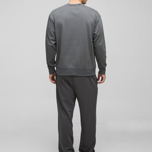Sweat-shirt simple pour homme en coton molletonné à manches longues, col rond, vêtement décontracté professionnel, doux et chaud, design personnalisé - Product Image 2