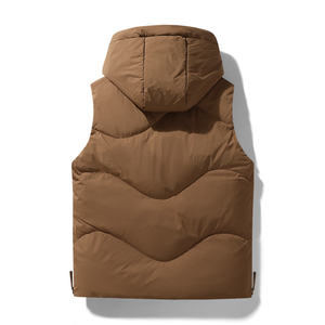 Chaleco de Invierno Personalizado para Hombre, Estilo Aviador, Chaqueta Bomber Marrón y Negra, Transpirable, Estilo Casual - Product Image 5