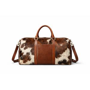 Bolsa de Viaje de Cuero Genuino Hecha a Mano de Primera Calidad, Bolsa de Fin de Semana con Cierre, Ligera y de Gran Capacidad LHODB-0133B - Product Image 4