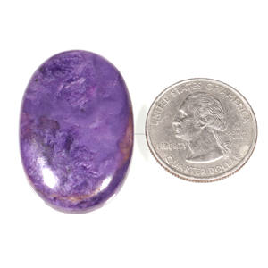 พลอยชาร์ไรต์สีม่วง, พลอยชาร์โอต์คาโบชองจากนักออกแบบสีม่วงธรรมชาติ, จี้ชาร์โรต์สีม่วงหลวมสำหรับทำเครื่องประดับ - Product Image 3