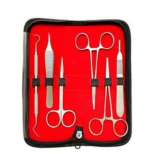 Kit Quirúrgico Oral Veterinario, Tijeras, Pinzas, Pinza Hemostática, 6 Piezas - Product Image 1