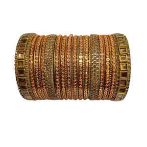 Ensemble de bracelets de mariage islamiques tendance en pierre lourde, couleur or, bijoux traditionnels pour femmes - Product Image 6