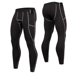 Leggings de Compresión Ligeros para Gimnasio, al por Mayor, para Hombre, con Logotipo Personalizado, Ropa Deportiva de Cintura Alta, Tejida, para Entrenamiento - Product Image 5