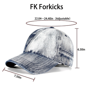 Casquette de baseball en coton délavé avec logo brodé 3D personnalisé, style trucker, pour hommes - Product Image 2