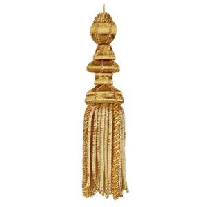 OEM Antique French Bullion Wire Tassels in Gold & Silver Wholesale Bullion Wire Beaded Tassels Customized Mylar Tassels Custom - Product Image 1