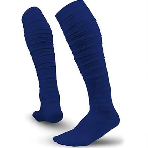 Blue Knee High Soccer <b>Socks</b> Solid Color Breathable Knitted for Adults Football Activity - Product Image 6