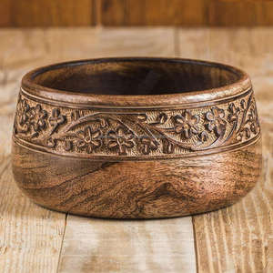 Cuenco redondo de alta calidad de madera de acacia para bebé, diseño clásico de fácil limpieza para fiestas en casa, platos sostenibles y naturales de FWE - Product Image 3