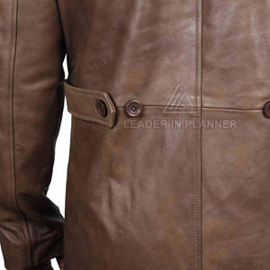 Abrigo de Cuero Largo para Hombre, Temporada de Invierno 2026, Corte Ajustado a la Moda, Precio al por Mayor - Product Image 6