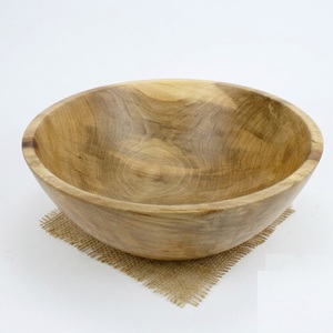 Sustainable Wooden Mixing Bowl and Centerpiece Round Acacia Wood Fruit Bowl Food Safe Rustic Serving Bowl for Hotel - Product Image 4