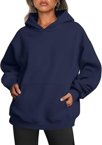 Sudadera con Capucha Extra Grande para Mujer, Manga Larga, a Rayas, 100% Algodón, Forro de Tela Ancha, Antipilling, Transpirable, Ropa Casual de Otoño - Product Image 4