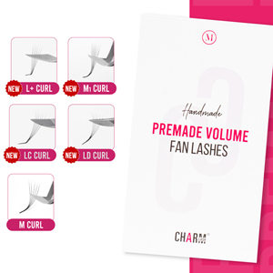 ขนตาปลอม Charmlash ขายส่ง รับผลิตแบรนด์ส่วนตัว แบบไฮบริดสำเร็จรูป ถาดขนตาแบบแคบ พัดขนตาสำเร็จรูป ฐานเรียวสมมาตร คุณภาพสูง ผลิตจาก PBT - Product Image 1