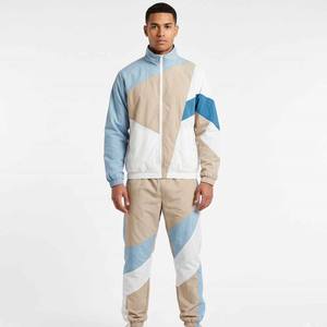 Custom Jogging Windbreaker Set Mens Nylon Streetwear Jacket Pants Wholesale for US Apparel Brands Bulk US Buyers - Product Image 1