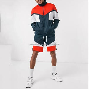 Chándal reflectante para hombre de alta calidad, chándal de invierno informal con logotipo, precio bajo, conjunto de Chaqueta corta de poliéster 100% - Product Image 2