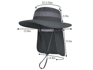 Sombrero de pescador de alta calidad con solapa para el cuello, plegable, cómodo, de secado rápido, para hombre. - Product Image 1