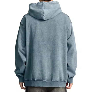 เสื้อฮู้ดดี้สไตล์วินเทจสำหรับผู้ชาย ลุคสตรีทแวร์แบบไดนามิก ล้างสีแบบแอซิด ด้านในนุ่มสบาย ทรงพอดีตัว ทนทาน ดีไซน์ทันสมัย พร้อมบริการ OEM - Product Image 5