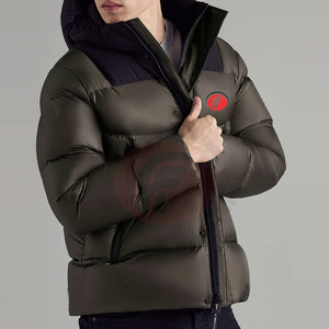 Veste d'hiver classique pour homme, style décontracté, avec col montant et logo frontal, conçue pour un confort thermique tout au long de la journée, prix de gros - Product Image 4