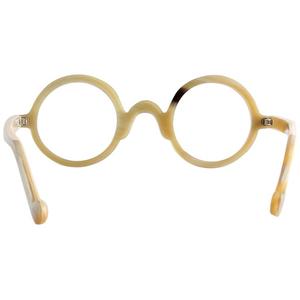 Premium Round Eyeglasses with Buffalo Horn Thick Acetate <b>Frames</b> Luxury Handmade Optical Glasses for Timeless Style and Comfort - Product Image 5