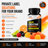 Gummies de créatine monohydrate à la saveur de baies aigres en marque privée pour les marques de fitness