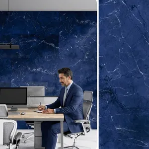 Carrelage mural en porcelaine émaillée sculptée de luxe 600x1200, finition haute brillance, moderne, pour salle de bain, hôtel de prestige, bureau, centre commercial - Product Image 3