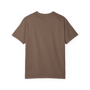 T-shirt unisexe personnalisé avec logo frontal, imprimé graphique marron, tissé, écologique, séchage rapide, respirant, col rond, coupe classique, service OEM - Product Image 2