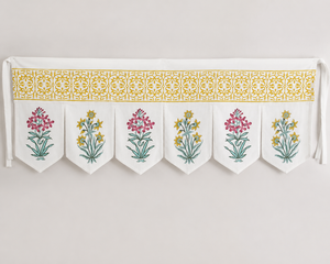 Guirnalda Decorativa Personalizada con Estampado de Hojas, de Algodón Ecológico Lavable, Estilo Art Deco para Ventanas, Puertas y Sala de Estar - Product Image 1