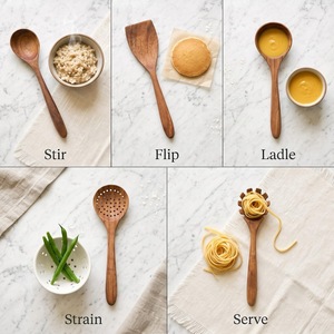 Modern Design Acacia Wooden Flatware Hand Polished Eco Friendly Spoons Forks <b>Camping</b> <b>Kitchen</b> Utensils - Product Image 4