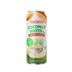 490ml Your Logo Coconut <b>Water</b> with Orange Flavor Non GMO No Fat Never From Concentrate OEM ODM Service - Product Image 1