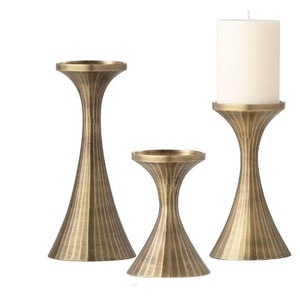 ILAHI's Vintage <b>Brass</b> Handmade Tapered <b>Candlestick</b> <b>Holder</b> Embossing Printing Design 1 Color High Quality Heat Resistant - Product Image 6