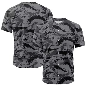 Maillot de baseball personnalisé sublimé, nom de l'équipe 00, unisexe, manches courtes, polyester respirant, toutes saisons, coupe classique - Product Image 2