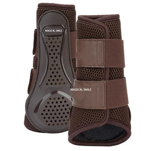 Botas de protección para caballos, moldeadas y rígidas, sin acumulación de calor gracias a la tela de malla 3D, lavables a máquina a 30 grados. - Product Image 4
