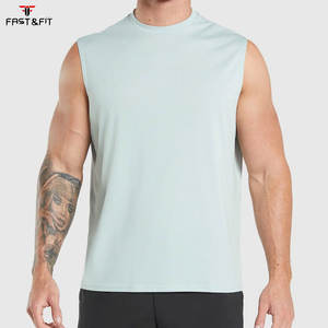 Camiseta sin mangas de poliéster para hombre con logo personalizado, estilo deportivo de verano, transpirable, de secado rápido, antipilling, diseño holgado - Product Image 1