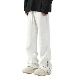 2025 broderie personnalisée pantalons de survêtement pour hommes pantalons de survêtement évasés cordon XL taille survêtements décontractés Plus Cargo plat avant Style - Product Image 1