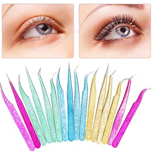Pinzas de Cejas de Acero Inoxidable Chapadas en Oro de Lujo, Personalizadas, con Punta Recta, Duraderas y Precisas para Cabellos de 0.04mm de Diámetro - Product Image 6