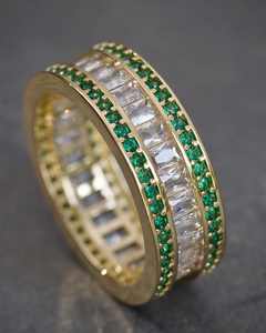 Anillo de Eternidad de Alta Calidad con 3 Filas Giratorias de Plata de Ley 925 y Diamantes Moissanite VVS para Hombre - Product Image 5