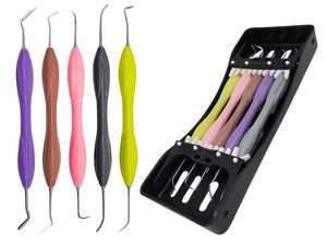 Kit de Instrumentos Dentales de Silicona para Rellenos de Composite con Soporte para Casete, 5 Piezas, Herramientas de Restauración de Composite - Product Image 1