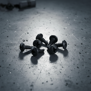 Tornillos de Anclaje para Concreto PDC de Alta Resistencia con Cabeza Plana - Acero al Carbono con Recubrimiento Negro, Accionamiento Phillips, Grado 4.8 6.8, Rosca Estándar 6.8 - Product Image 1
