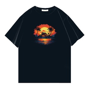Peach Oversized Breathable Short Sleeve <b>Men's</b> Graphic T-Shirt with <b>Animal</b> Print and This Is My Happy Place Slogan - Product Image 4