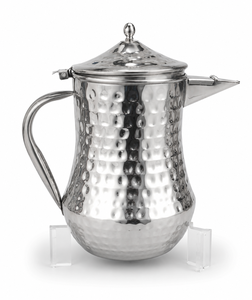 Dheer Stainless Premium Stainless Steel Water Jug with Lid | Hammered Design Serving Pitcher - Product Image 2